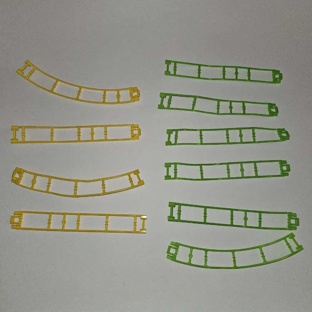 300+ K'nex Mixed Lot Replacement Pieces Roller Coaster Track Yellow Green READ